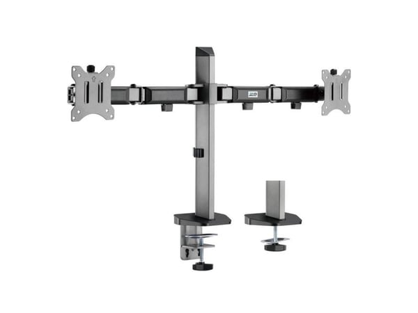 Pidike kahdelle 17-32" näytölle ERGO OFFICE DELUXE ER-449 nivelletty (CEN-74696) Hopea, musta