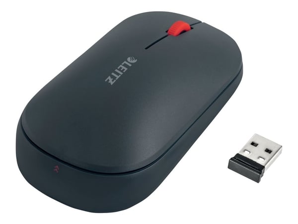 Leitz Cosy SureTrack - Mus - høyre- og venstrehåndet - 3 knapper - trådløs - 2.4 GHz, Bluetooth 3.0, Bluetooth 5.0 LE - USB trådløs mottaker
