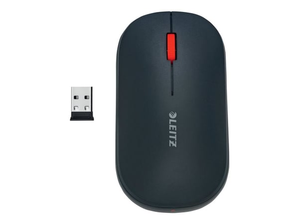 Leitz Cosy SureTrack - Mus - høyre- og venstrehåndet - 3 knapper - trådløs - 2.4 GHz, Bluetooth 3.0, Bluetooth 5.0 LE - USB trådløs mottaker