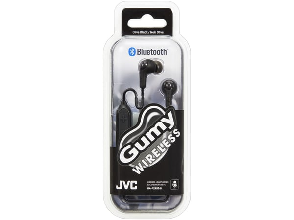 JVC HA-FX9BT Gumy - Ørepropper med mikrofon - i øret - Bluetooth - trådløs - svart
