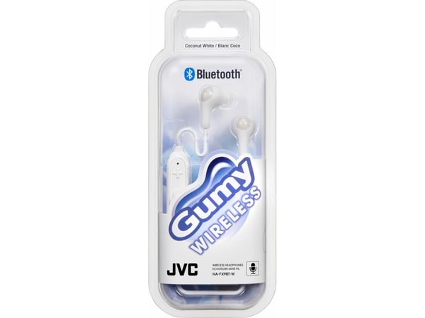 JVC HA-FX9BT Gumy - Ørepropper med mikrofon - i øret - Bluetooth - trådløs - hvit