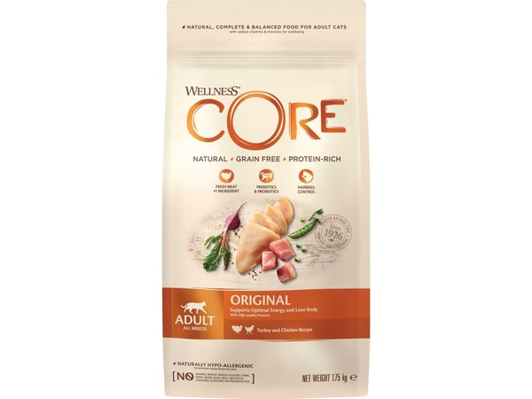 Kattfôr CORE Cat Adult Original Tyrkia med kylling 1,75 kg
