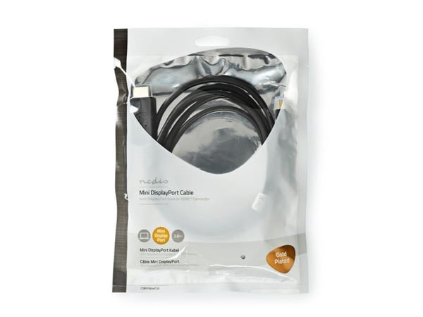 Nedis CCBP37604AT20, Mini DisplayPort, HDMI, 2 m, antrasiittipunainen