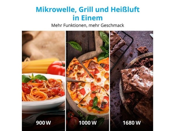 MEDION MD 11493, Benkeplate, Kombinasjon mikrobølge, 23 l, 900 W, Innebygd skjerm, Knapper, Rotasjon