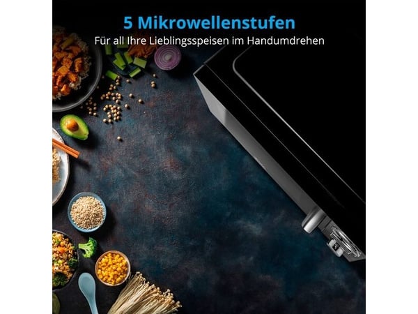 MEDION MD 11493, Benkeplate, Kombinasjon mikrobølge, 23 l, 900 W, Innebygd skjerm, Knapper, Rotasjon