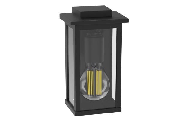 Philips Mirth-vegglampe, 25 W, E27, ingen pære, Vegglys, Svart, Metall, IP44, Terrasse, Hage, I