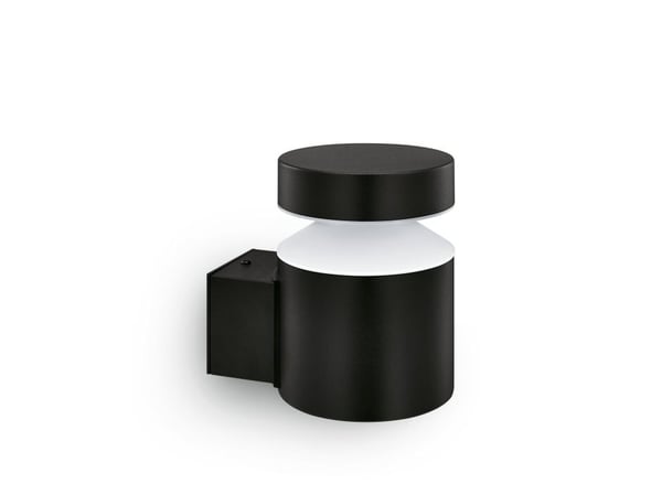 Philips Laven-vegglampe, 6 W, Vegglys, Svart, Metall, IP44, Terrasse, Hage, II