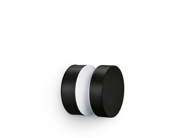 Philips Laven-vegglampe, 6 W, Vegglys, Svart, Metall, IP44, Terrasse, Hage, II