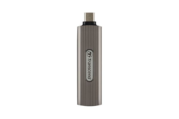 Transcend ESD330C - SSD - kryptert - 512 GB - ekstern (bærbar) - USB (USB-C kontakt) - 256-bit AES - mørk gråbrun