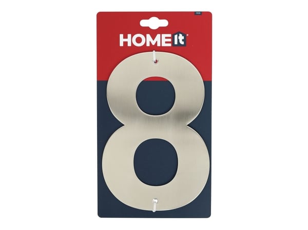Home it® husnummer 8 rustfrit stål