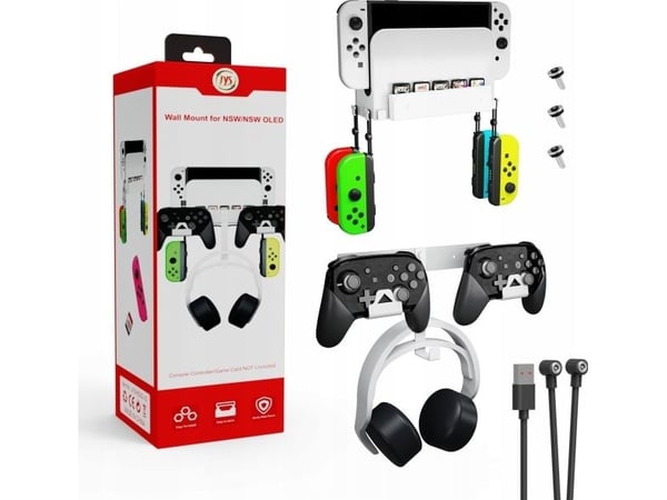 JYS Veggfeste Vegghenger for Nintendo Switch / Switch OLED / Switch LITE / NS252
