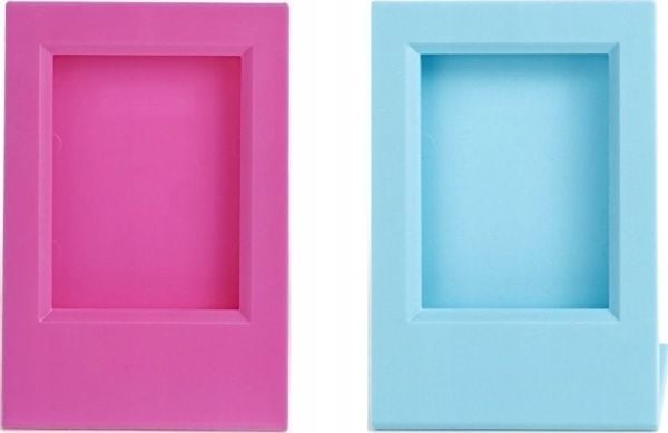 LoveInstant 2x ramme + fotoboks til FUJIFILM INSTAX Mini 12/11/9/8/7s/70/90/50/40 EVO LiPlay Link 2 SE (rosa & blå)