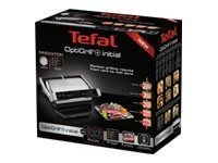 Tefal OptiGrill+ GC706D34 - Grill - elektrisk - 600 kvadratcentimeter - rustfritt stål / svart