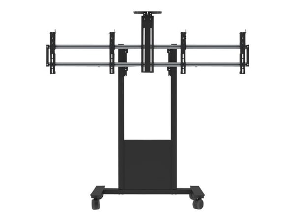 SMS Func Mobile Video Conference - Vagn - för 2 LCD-bildskärmar/CPU/kamera - svart - skärmstorlek: 46"-65"