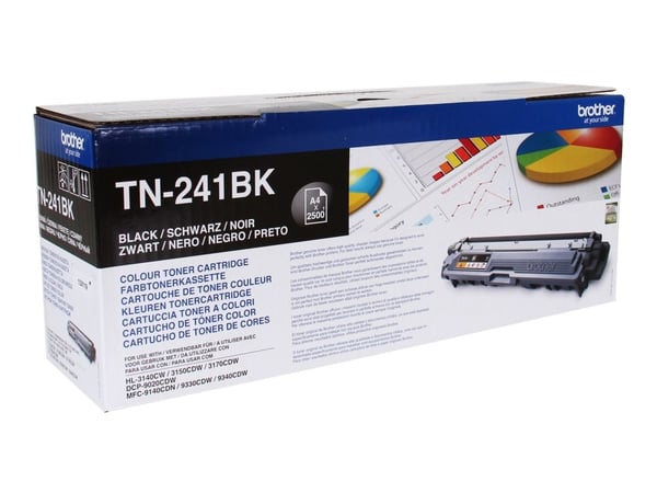 Brother TN241BK - 2-pack - svart - original - tonerpatron - for Brother DCP-9015CDW, DCP-9020CDW, HL-3150CDW, MFC-9140CDN