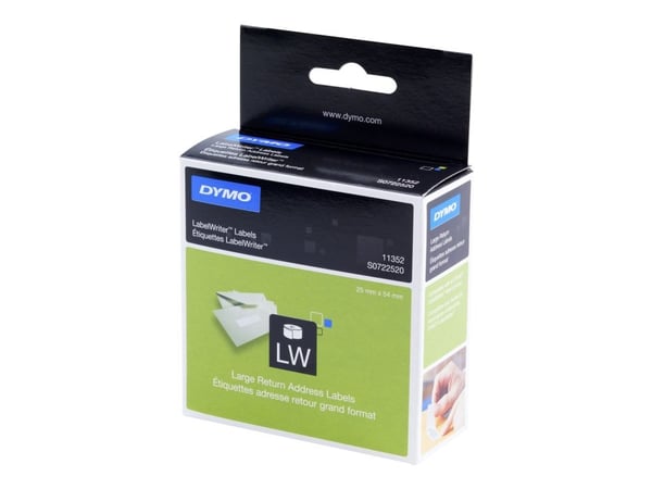 Returadresse-etiket DYMO 11352 25x54mm (rulle á 500 stk.)