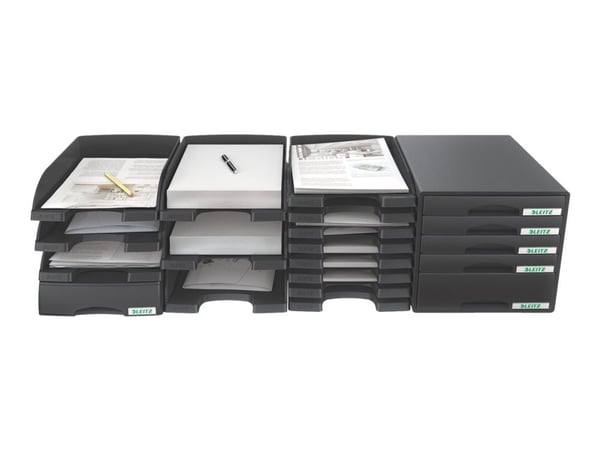 Leitz Plus - Brevfack - för A4 (210 x 297 mm) - svart