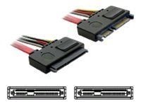 Delock - SATA-forlengelseskabel - Serial ATA 150/300 - SATA-kombo (hann) til SATA-kombo (hunn) - 50 cm
