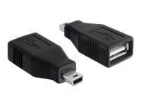 DeLOCK 65277, mini USB, USB 2.0-A, Musta