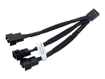 EkWaterBlocks - Viftestrømsplitter - 4-pins PWM (hann) til 3-pins PWM (hunn) - 10 cm