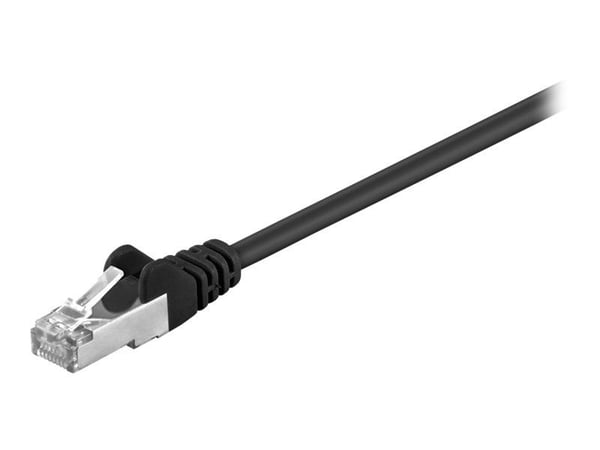 goobay - Koblingskabel - RJ-45 (hann) til RJ-45 (hann) - 25 m - SF/UTP - CAT 5e - formstøpt - svart