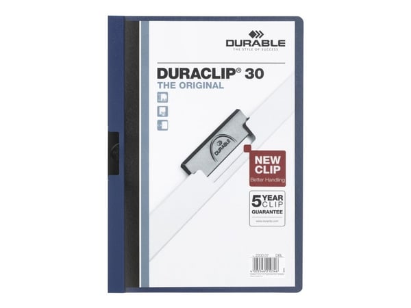 Durable Duraclip 30, Sininen, 30 arkkia, A4, 5 kpl