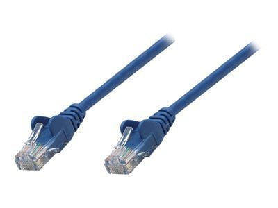 Intellinet Network Patch Cable, Cat5e, 0.5m, Blue, CCA, U/UTP, PVC, RJ45, Gold Plated Contacts, Snagless, Booted, Lifetime Warranty, Polybag - Kobl...