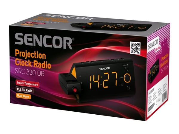 Sencor SRC 330 OR, Kello, Digitaalinen, FM, LED, 3,05 cm (1.2"), Oranssi