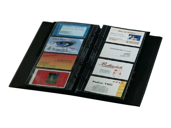 Sigel - Ringperm - 25 rom - fortrykt: A-Z - for 90 x 58 mm - kapasitet: 200 kort - svart, matt