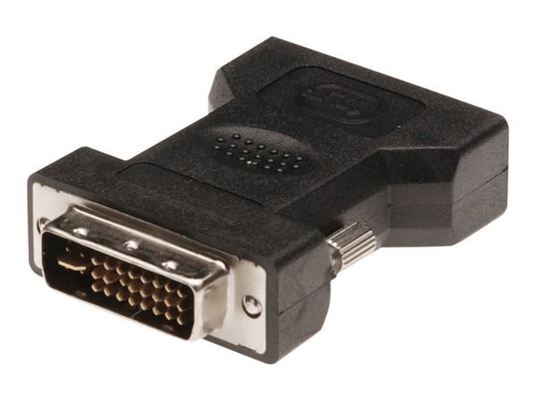 DIGITUS - VGA-adapter - dobbeltlenke - DVI-I (hann) til HD-15 (VGA) (hunn) - formstøpt - svart