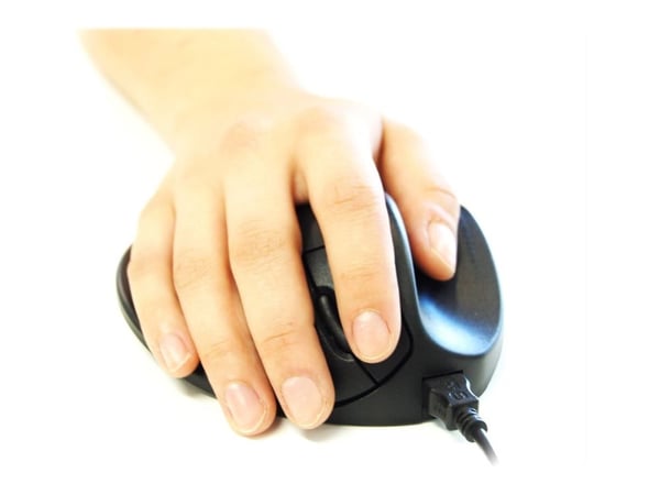 Bakker Elkhuizen Hippus Medium - Mus - høyrehendt - 2 knapper - kablet - USB - svart