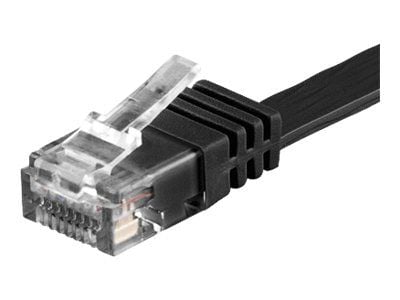 goobay - Nettverkskabel - RJ-45 (hann) til RJ-45 (hann) - 10 m - UTP - CAT 6 - formstøpt, flat - svart