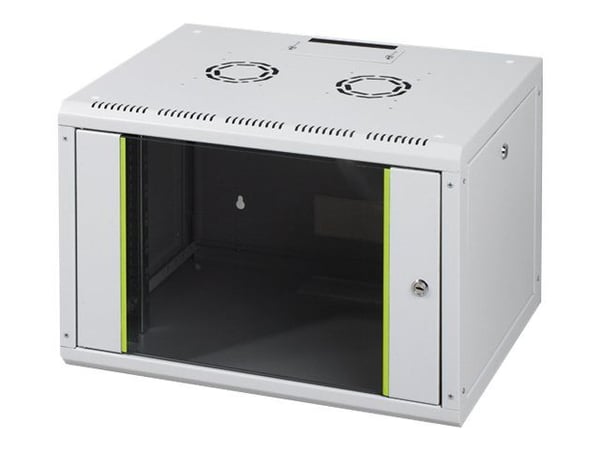 DIGITUS Professional Line DN-19 07U-6/6 - Skap - veggmonterbar - grå, RAL 7035 - 7U - 19"