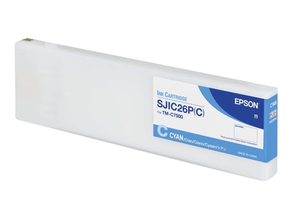 Epson SJIC26P(C): Ink cartridge for ColorWorks C7500 (Cyan), Syaani, 294,3 ml, 1 kpl