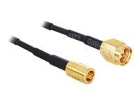 Delock Adapter SMA Stecker > SMB Stecker - Antenneadapter - SMB til SMA - 7 cm - svart