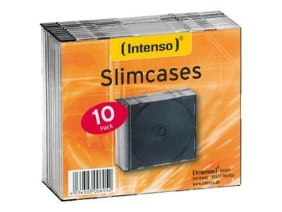 Intenso Storage Solution 10 Slim Cases, 10 levyt, Läpinäkyvä