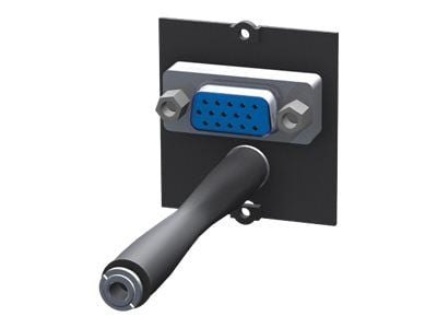 Bachmann Custom module - Modulær facilitet plade snape-in - HD-15, 3,5 mm stereo mini jack - sort