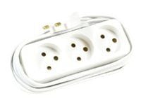 Microconnect GRUELU3H015, 1,5 m, Tyyppi K, Tyyppi K, Valkoinen, 3 AC-pistorasia(a), 58 g