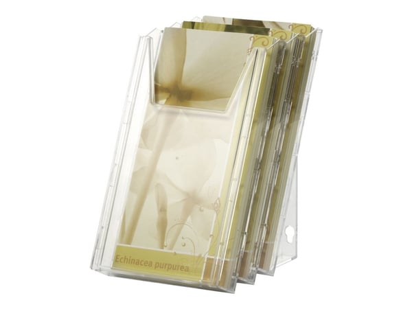 DURABLE COMBIBOXX SET L - Bokhållare - väggmonterbar, skrivbord - 3 utrymmen - för 1/3 A4 - transparent