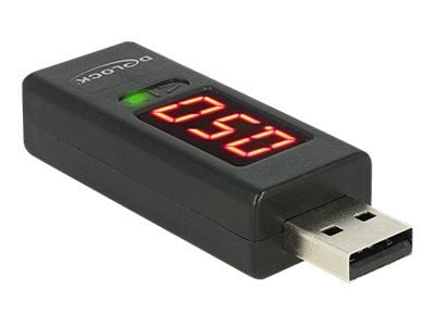 Delock - USB-volt- og strømmåler - USB Type A - svart