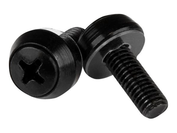 Startech M5 x 12mm - Screws - 50 Pack, Black - M5 Mounting Screws for Server Rack & Cabinet (CABSCREWSB) - Skruesett - svart (en pakke 50) - for P/...