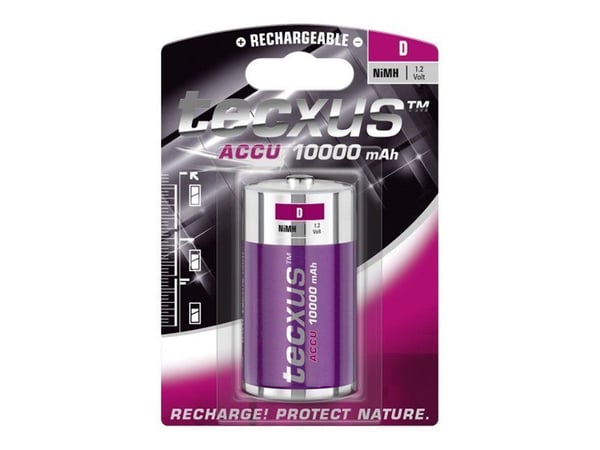 tecxus Mono - Batteri D - NiMH - (ladbare) - 10000 mAh
