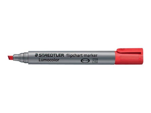 STAEDTLER Lumocolor - Markør - for flippover - rød - vannbasert blekk - 2-5 mm