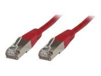 MicroConnect - Nettverkskabel - RJ-45 (hann) til RJ-45 (hann) - 1 m - FTP - CAT 6 - rød