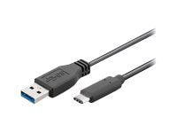 MicroConnect - USB-kaapeli - USB tyyppi A (uros) - USB-C (uros) - USB 3.1 - 1 m