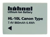 Hähnel Fototechnik HL-10L kamerabatteribytte originalbatteri NB-10L 7,4 V 860 mAh