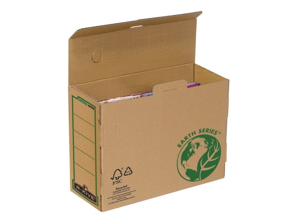 R-Kive Earth - Boksfil - bokryggbredde: 150 mm - for A4 (210 x 297 mm) - brun