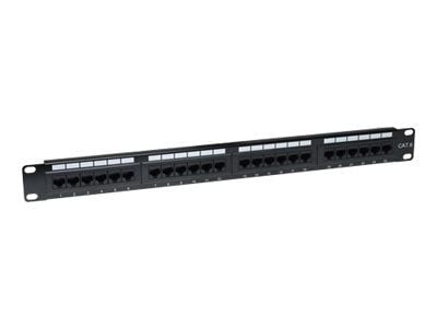 Intellinet Patch Panel, Cat6, UTP, 24-Port, 1U, Black - Koblingspanel - CAT 6 - UTP - RJ-45 X 24 - svart - 1U - 19"