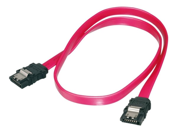 ASSMANN - SATA-kabel - Serial ATA 150/300/600 - SATA til SATA - 30 cm - låst, formstøpt, flat - rød