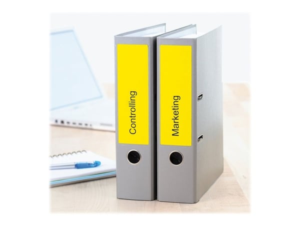 HERMA Special - Papir - matt - permanent selv-adhesiv - gul - 192 x 61 mm 400 etikett(er) (100 ark x 4) opake arkivmappeetiketter